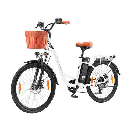 Rower elektryczny TTGO YY-26ST dla kobiet z rowerem miejskim i koszykiem