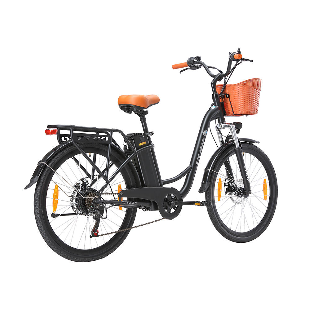 Městské elektrokolo TTGO YY-26ST s košíkem a 36V 14,5Ah baterií 3/7