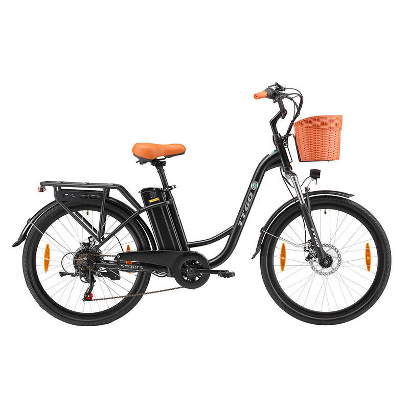 Biciclete electrice TTGO YY-26ST pentru femei cu bicicletă de oraș cu coș