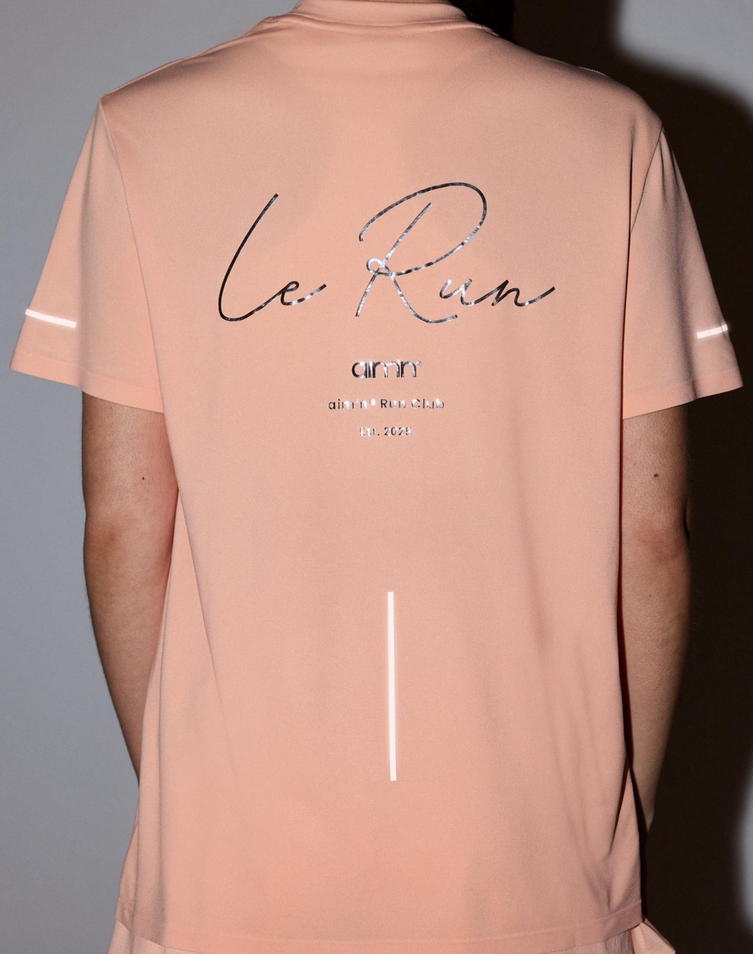 Camiseta Mujer de Correr Sin Costuras Secado Rápido Le Run Melocotón 4/5