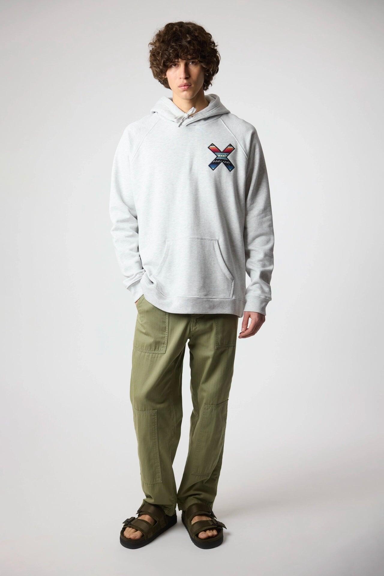 Sudadera con Capucha Blue Banana Light Grey Melange de Algodón Orgánico 3/7
