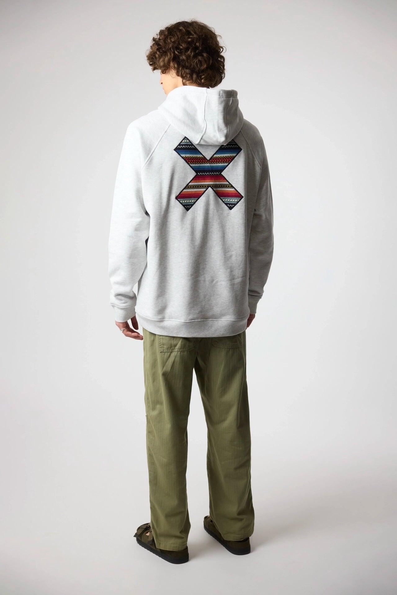 Sudadera con Capucha Blue Banana Light Grey Melange de Algodón Orgánico 2/7