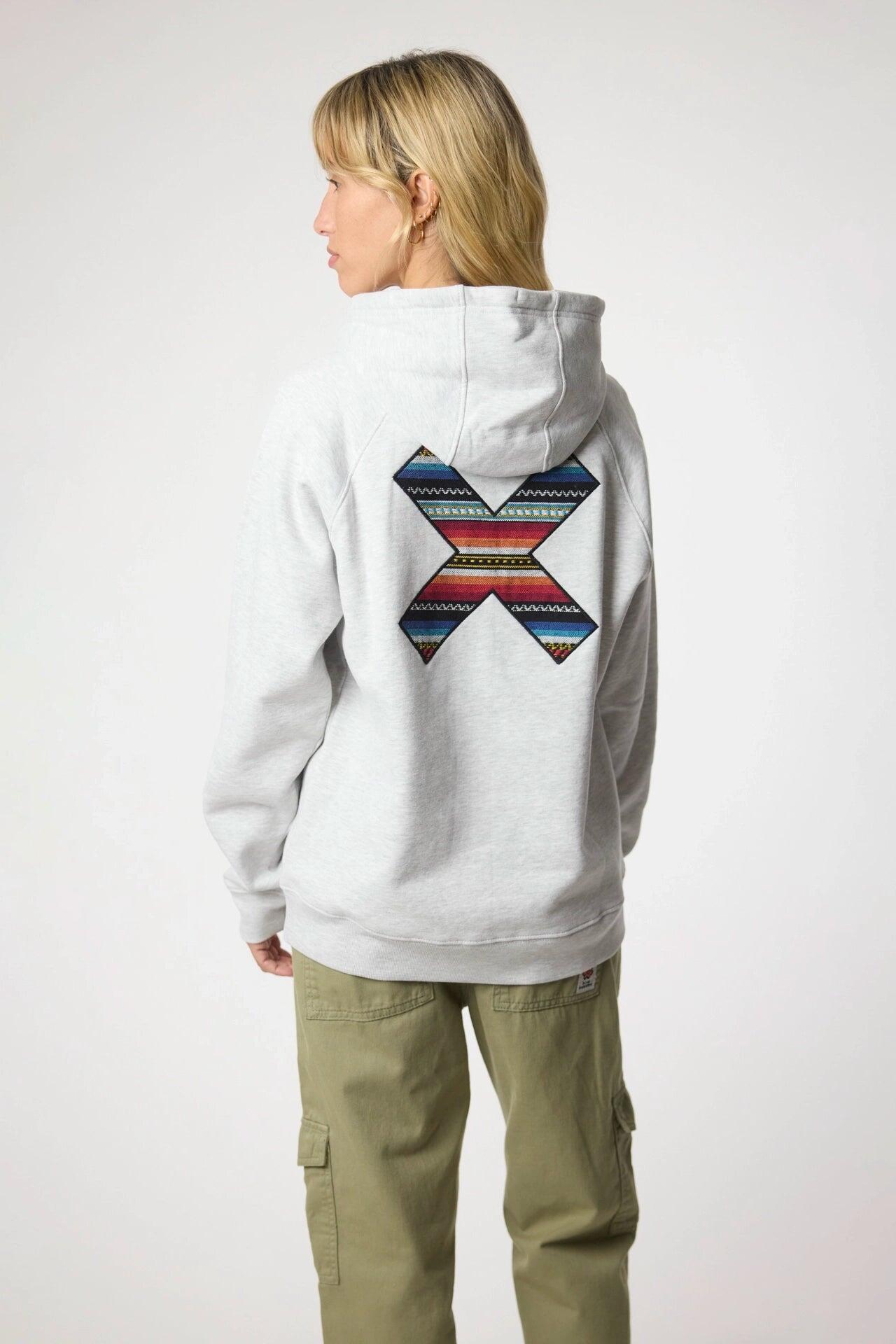 Sudadera con Capucha Blue Banana Light Grey Melange de Algodón Orgánico 5/7