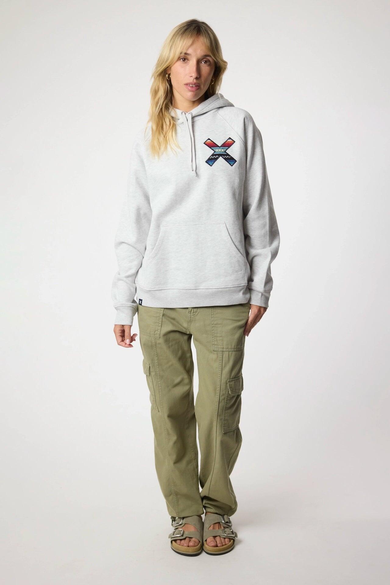 Sudadera con Capucha Blue Banana Light Grey Melange de Algodón Orgánico 6/7