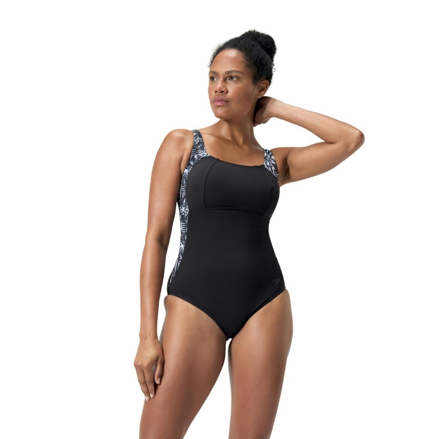Maillot de bain Speedo Shaping Lunalustre Printed Noir/Gris 3/7