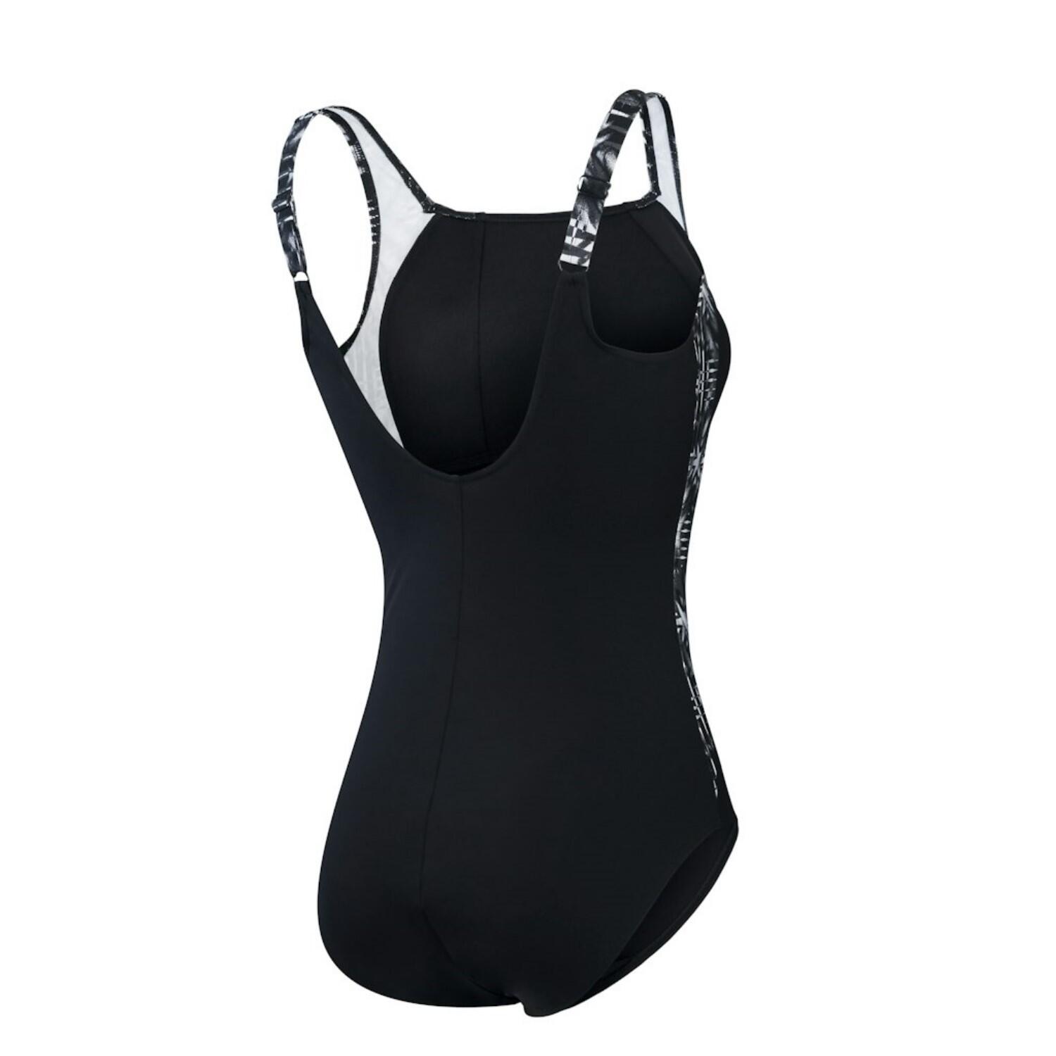 Maillot de bain Speedo Shaping Lunalustre Printed Noir/Gris 2/7