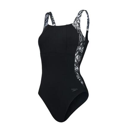 Maillot de bain Speedo Shaping Lunalustre Printed Noir/Gris