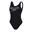 Costum întreg înot femei Logo Deep U-Back Negru