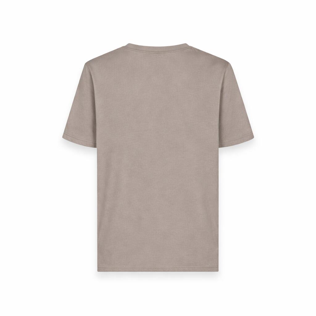 T-shirt Minimal con Logo Frontale TAUPE 2/3
