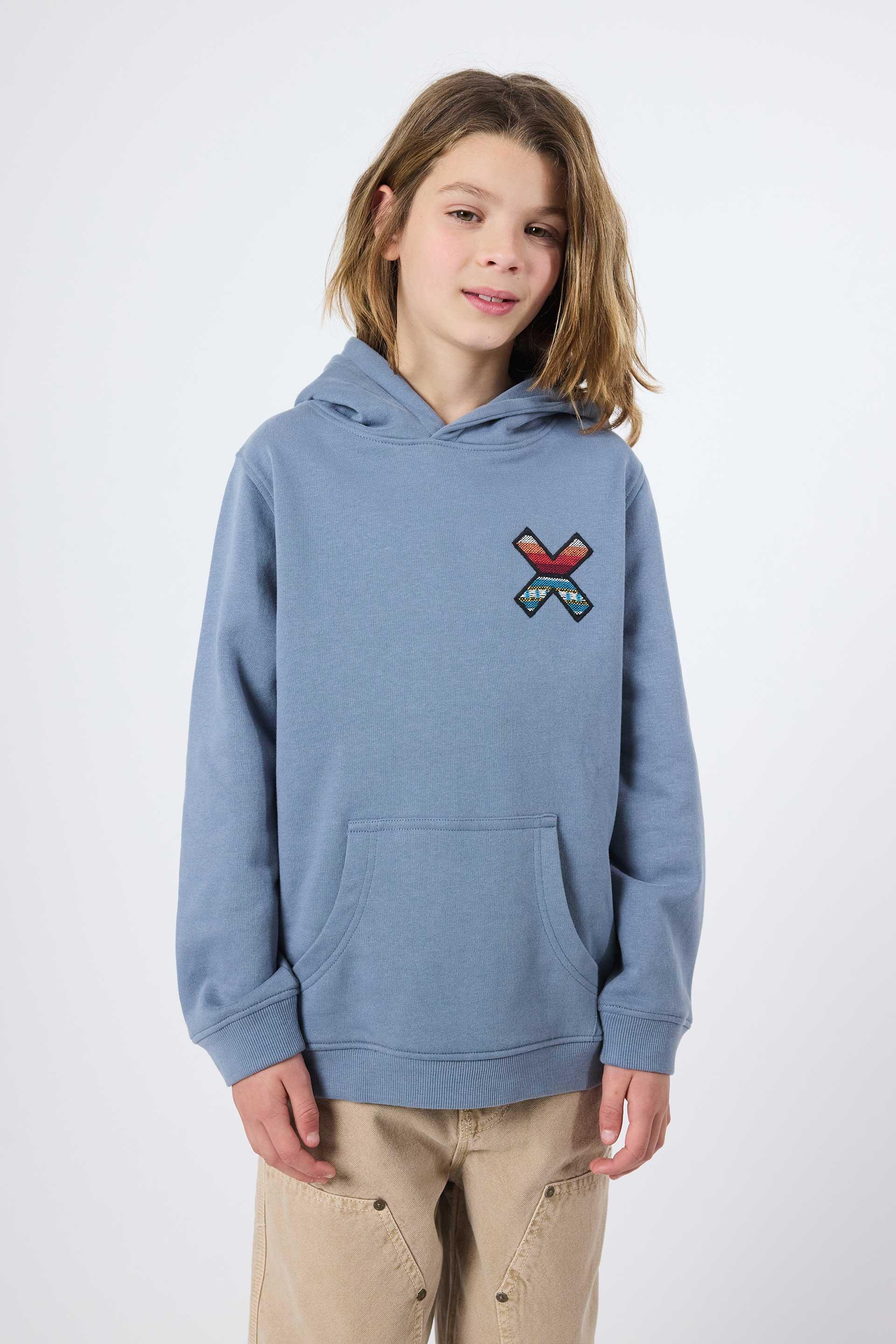 Sudadera con Capucha Kids Blue Banana Sky Blue de Algodón 100% Orgánico 1/4