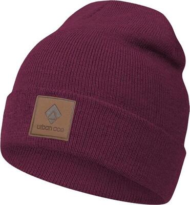 Cappello invernale Urban Ace con risvolto e pompon Ruby Burgundy