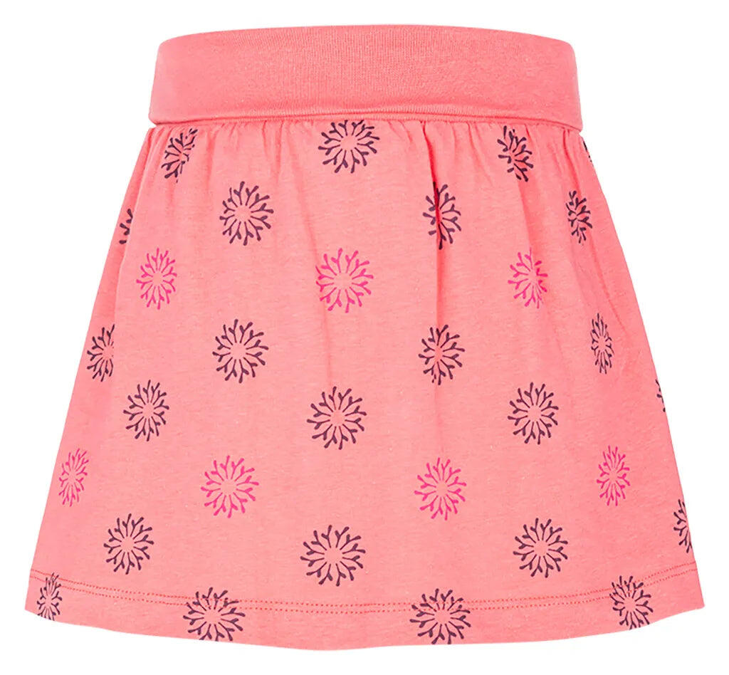 Gonna bambina Loap Besrie rosa 100% cotone, stampa floreale 2/2