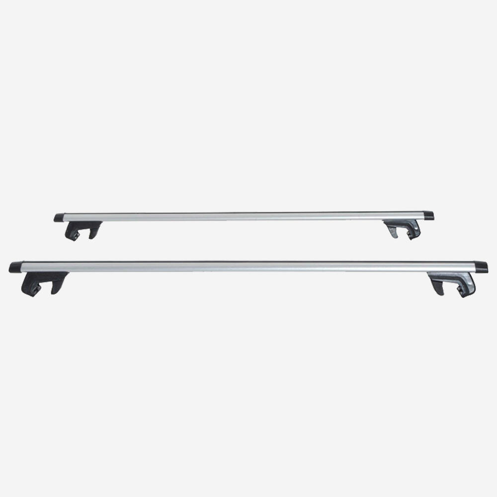 Baca de aluminio fija para coche con soporte universal en color Gris 2/2