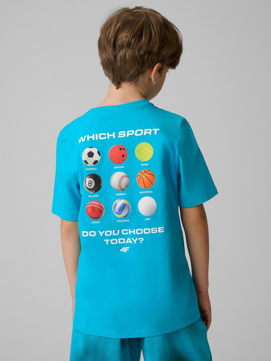 T-shirt bawełniany chłopięcy 4F 4FJRSS26TTSHM3832