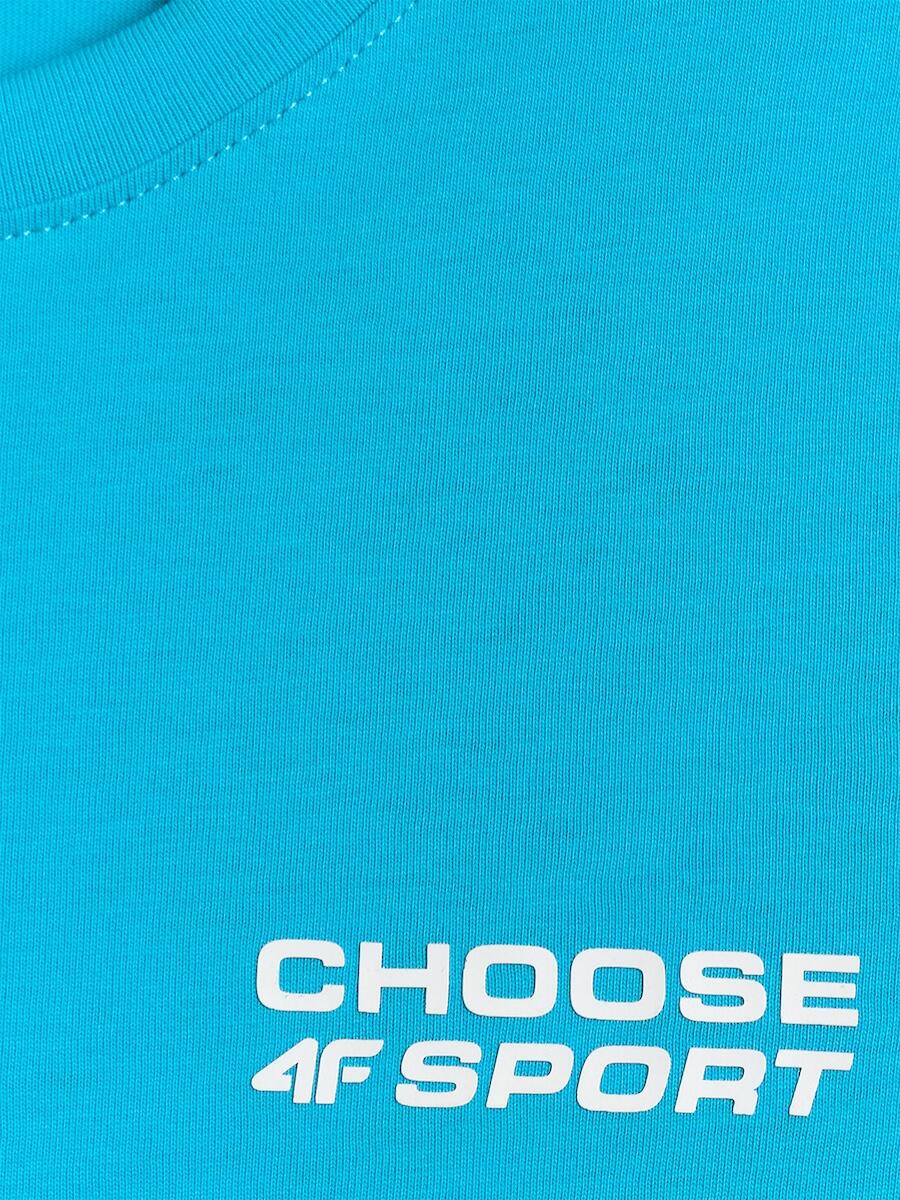T-shirt regular z nadrukiem chłopięcy 4F 4FJRSS26TTSHM3832 6/7