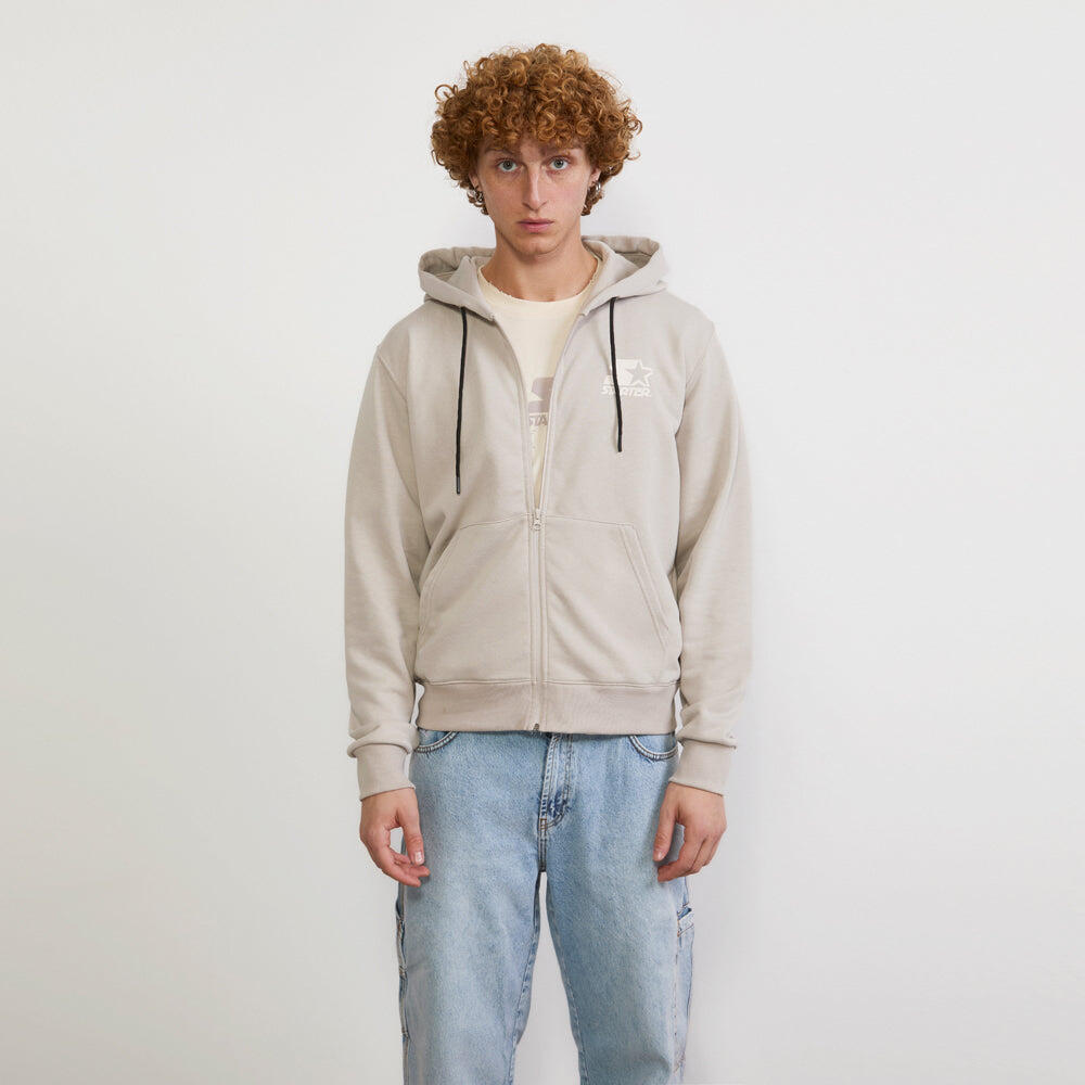 Felpa hoodie da uomo basic TAUPE 3/7