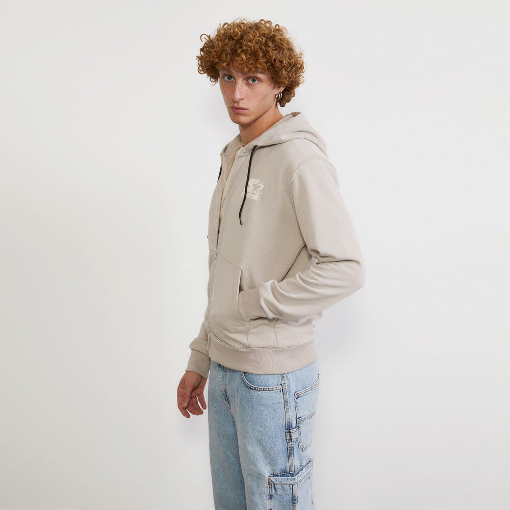Felpa hoodie da uomo basic TAUPE 4/7