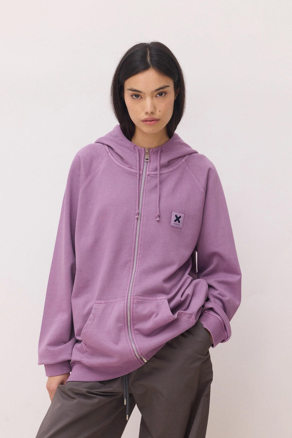 Sudadera con Capucha Blue Banana Light Purple de Algodón 100% Orgánico 4/7