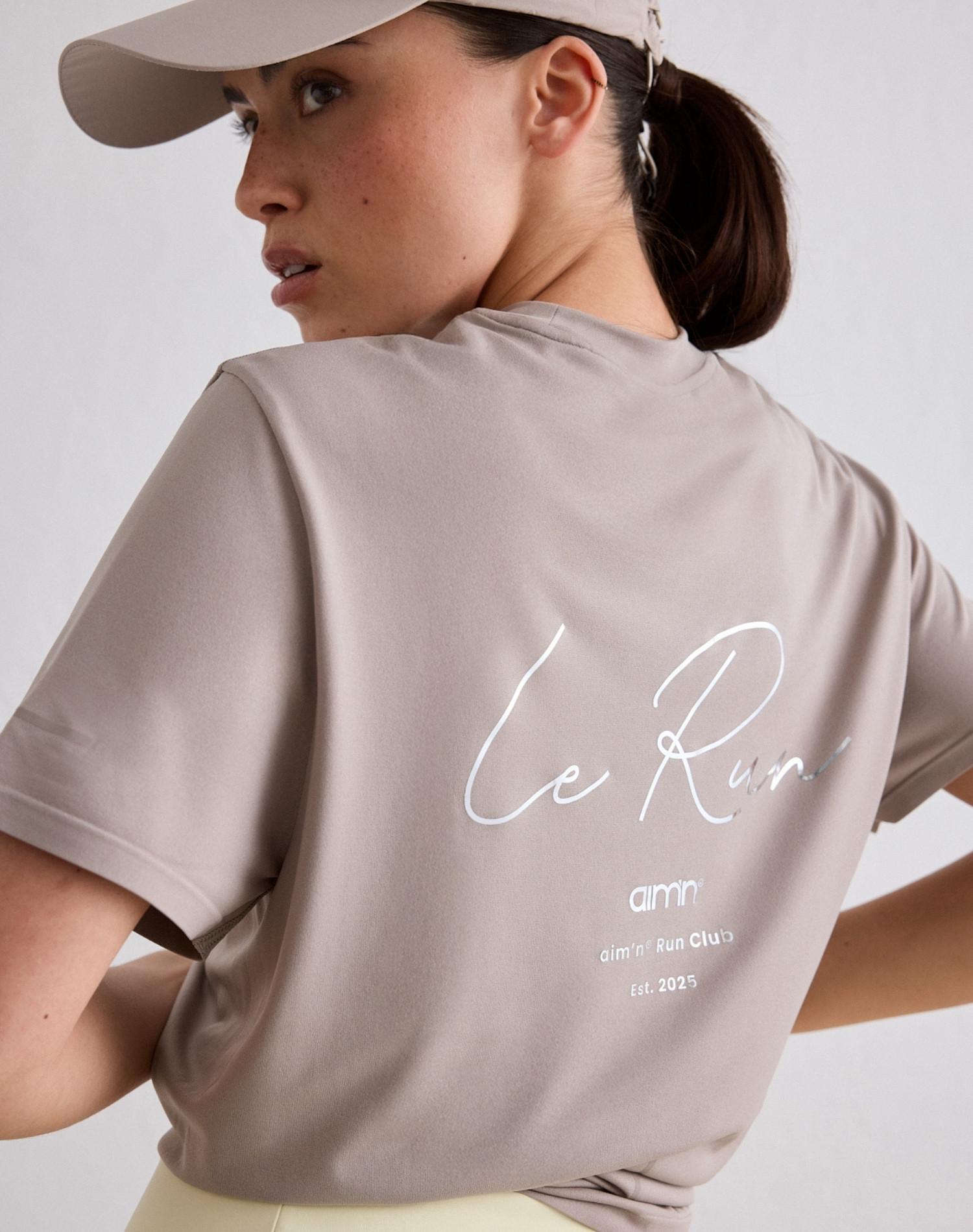 Camiseta Mujer de Correr Sin Costuras Secado Rápido Le Run Arcilla Oscura 2/5