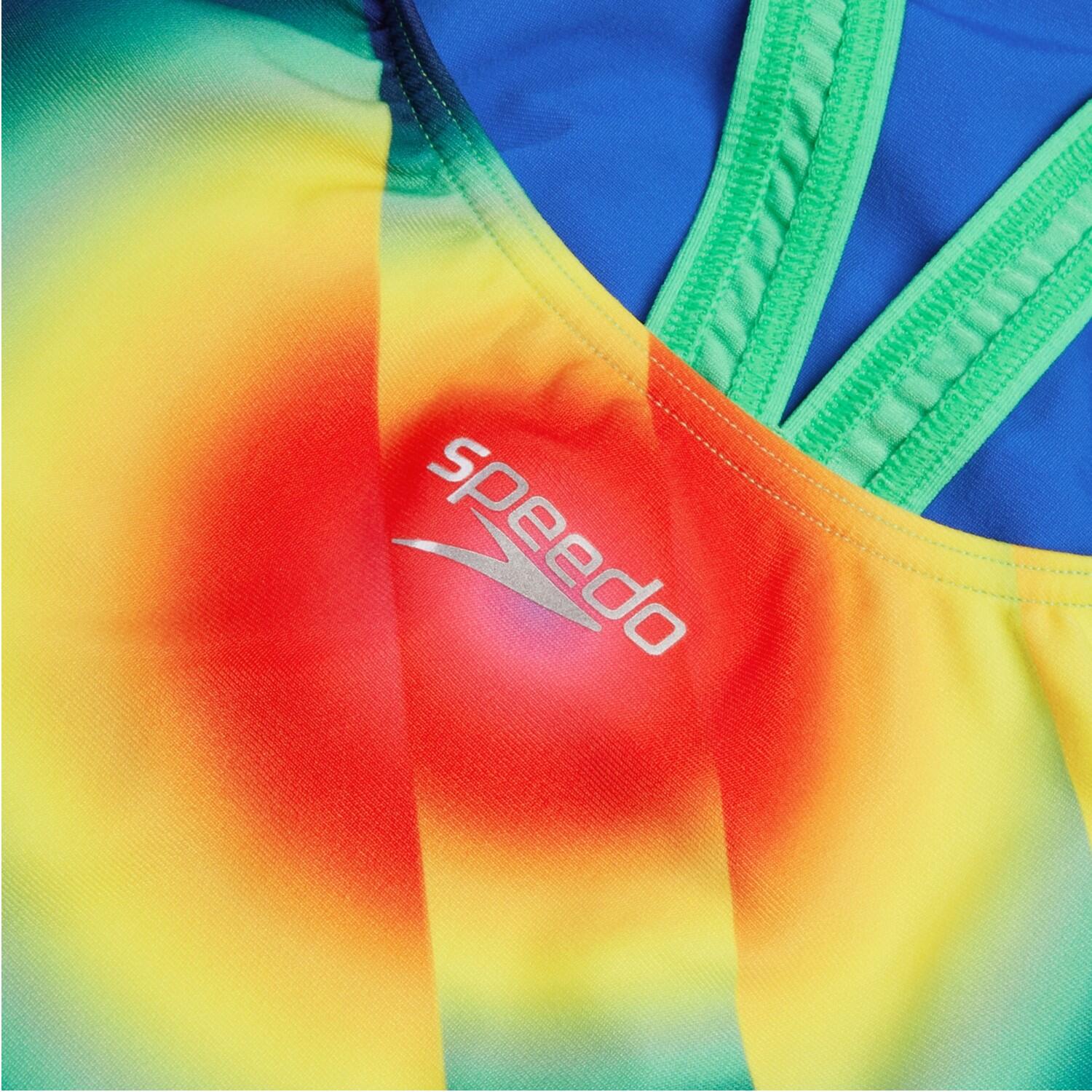 Maillot de bain Speedo Placement Digital Powerback - Bleu/Vert 5/7