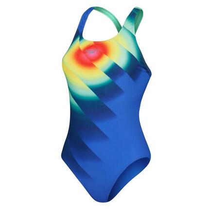 Maillot de bain Speedo Placement Digital Powerback - Bleu/Vert