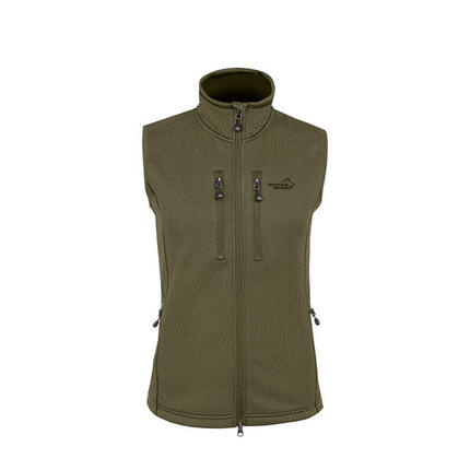 Powerfleece-Weste Damen Olivgrün