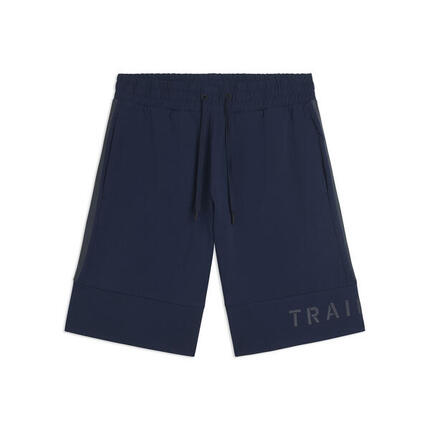 Short de sport avec imprimé caoutchouté et poches multiples