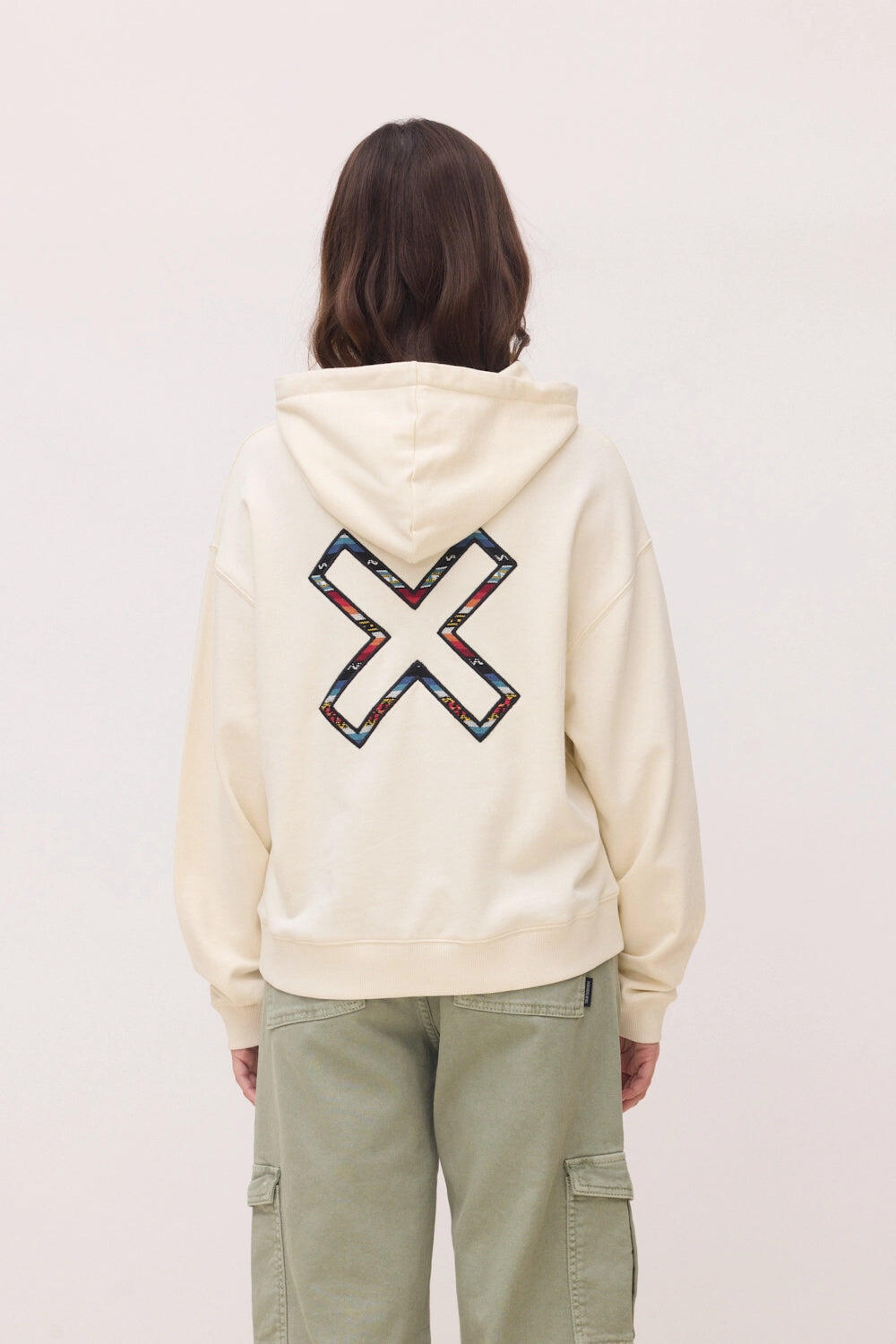 Sudadera con Capucha Mujer Blue Banana Blanco Roto de Algodón 100% Orgánico 2/4