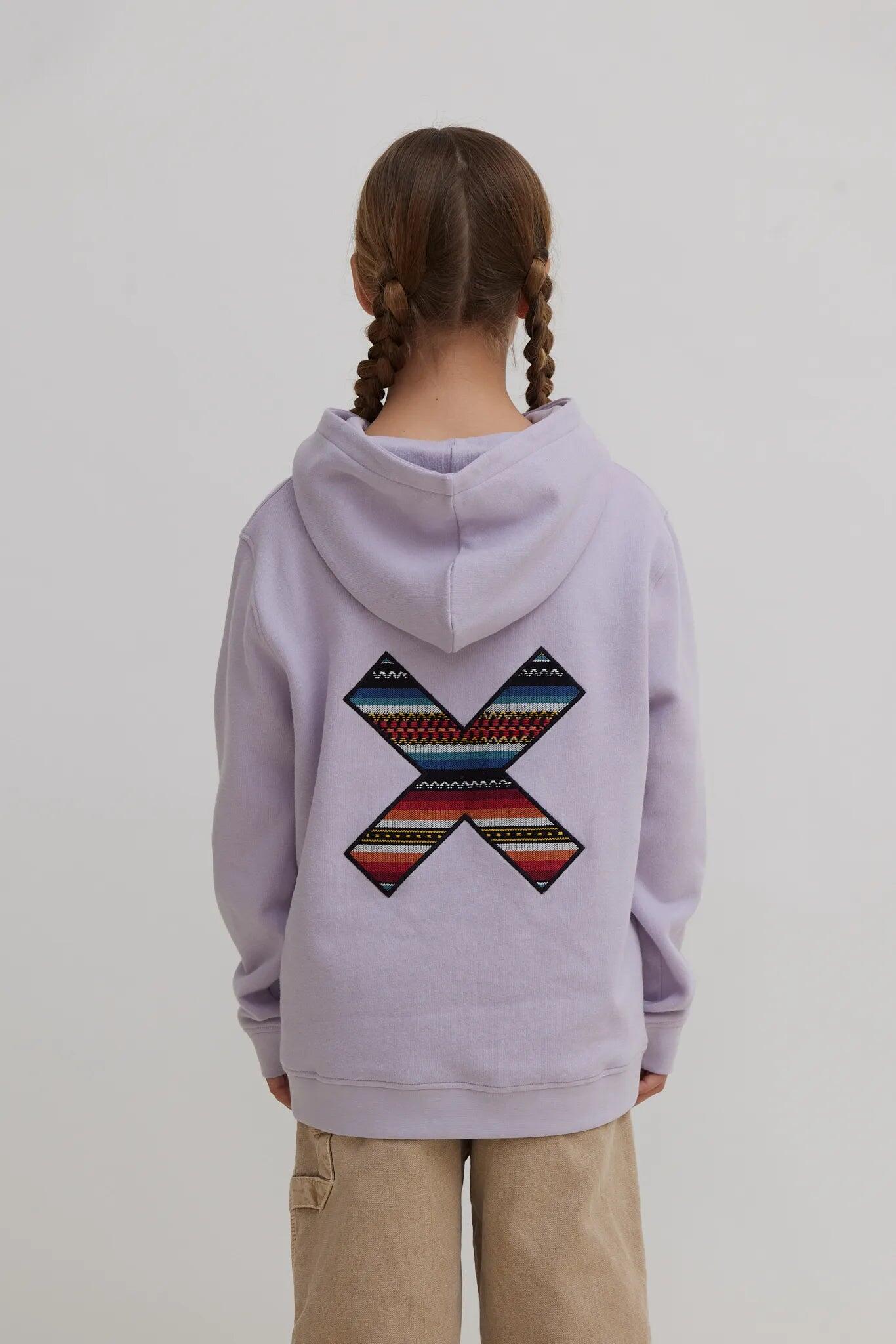 Sudadera con Capucha Kids Blue Banana Light Lilac de Algodón 100% Orgánico 2/4
