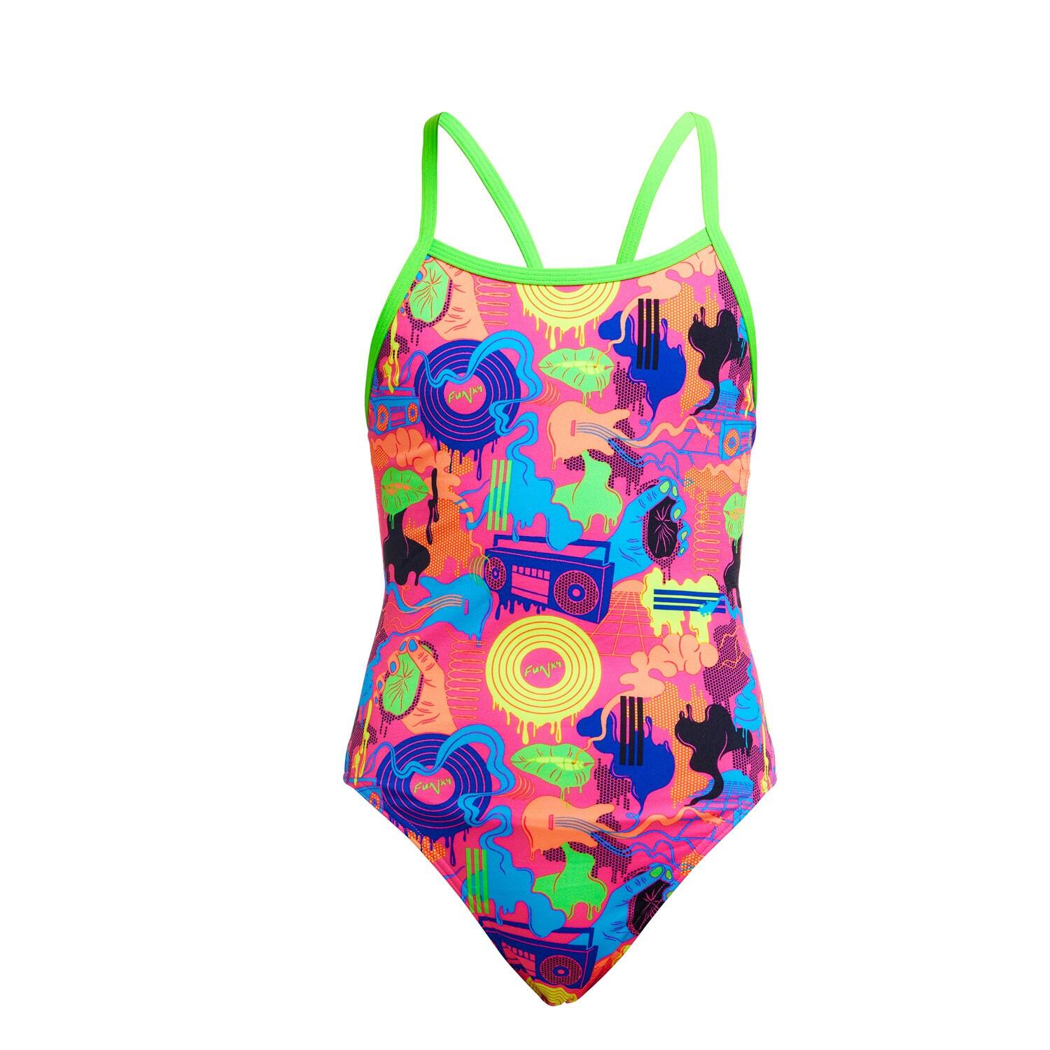 Strój kąpielowy dziewiczęcy Funkita Lotsa Pop Single Strap