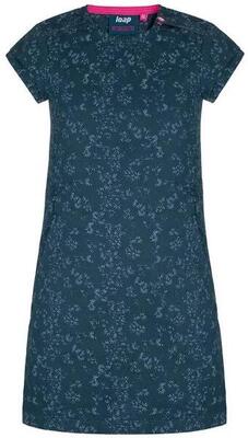 Loap nalli meisjesjurk donkerblauw met madeliefjes