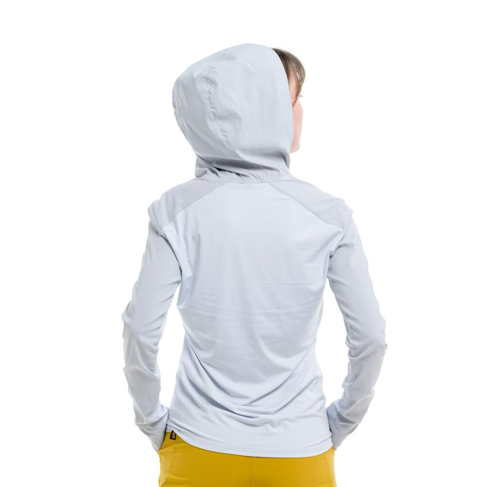T-shirt manches longues Maya Hood Trek WMN femme – gris 3/5