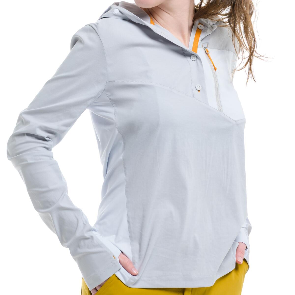 T-shirt manches longues Maya Hood Trek WMN femme – gris 2/5