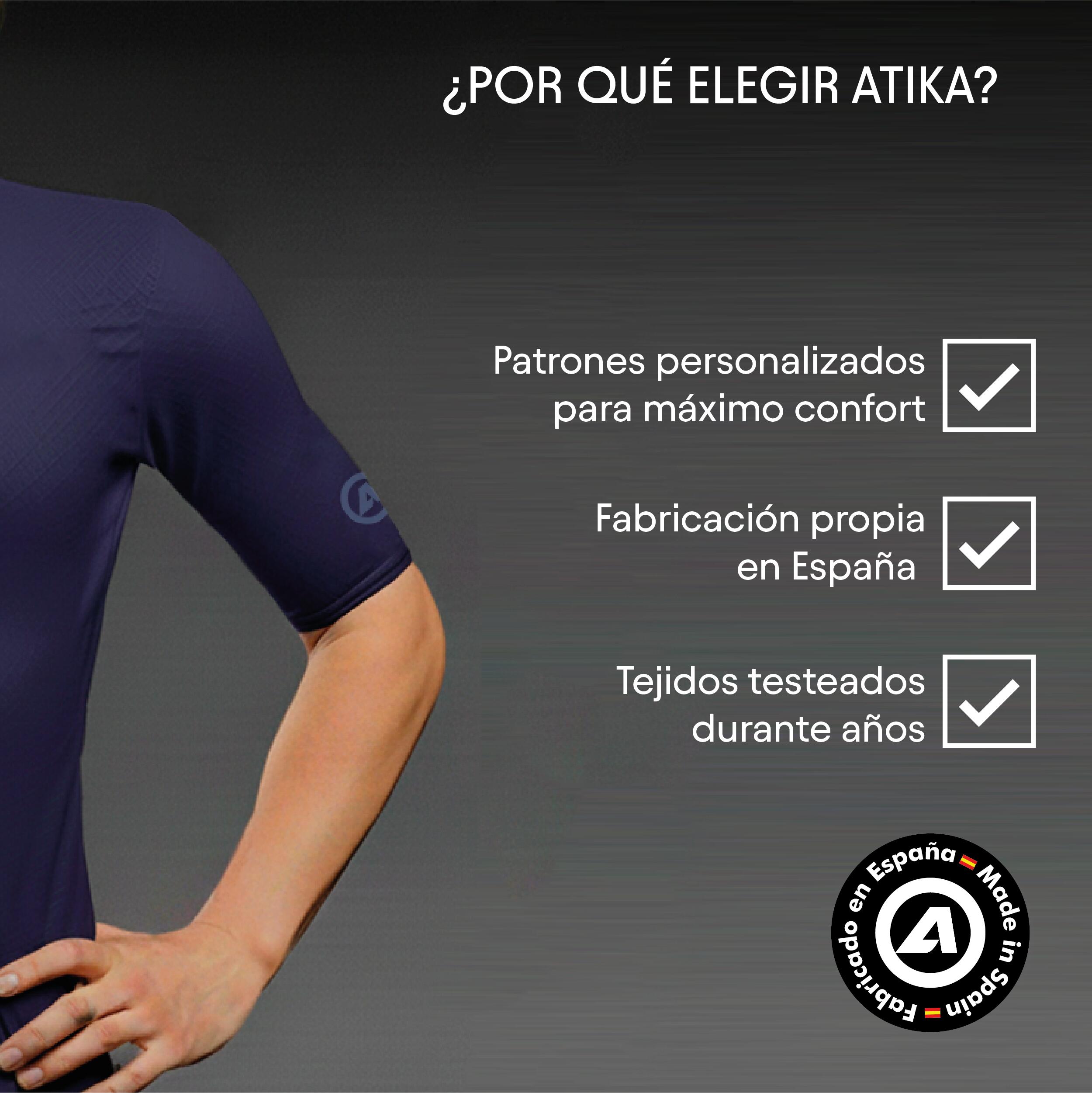 ATIKA Maillot Manga Corta Tejido Transpirable Core  – Ropa Ciclismo Hombre 7/7