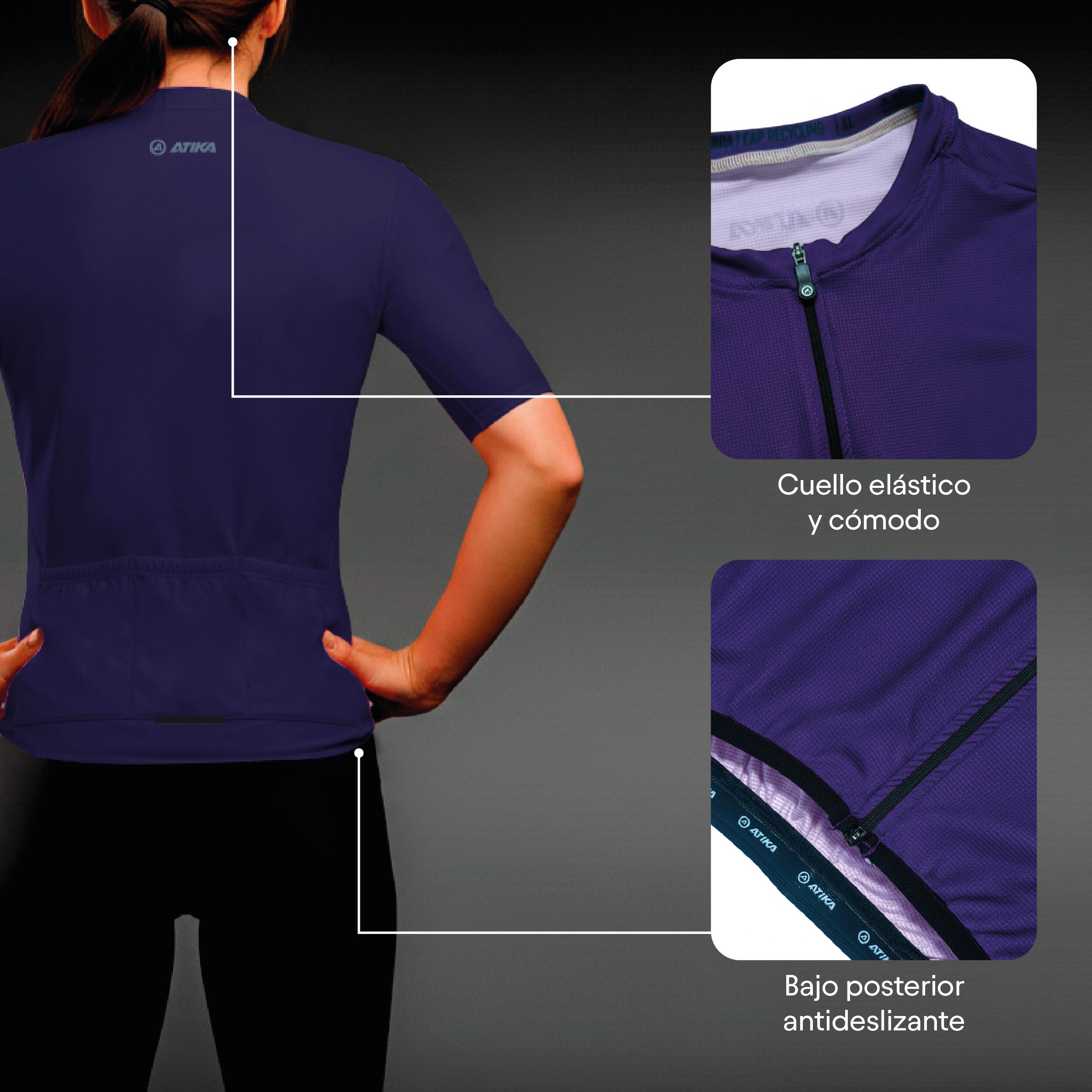 Atika Maillot Ciclismo Manga Corta Dama Modelo Core Transpirable Secado Rápido 4/6