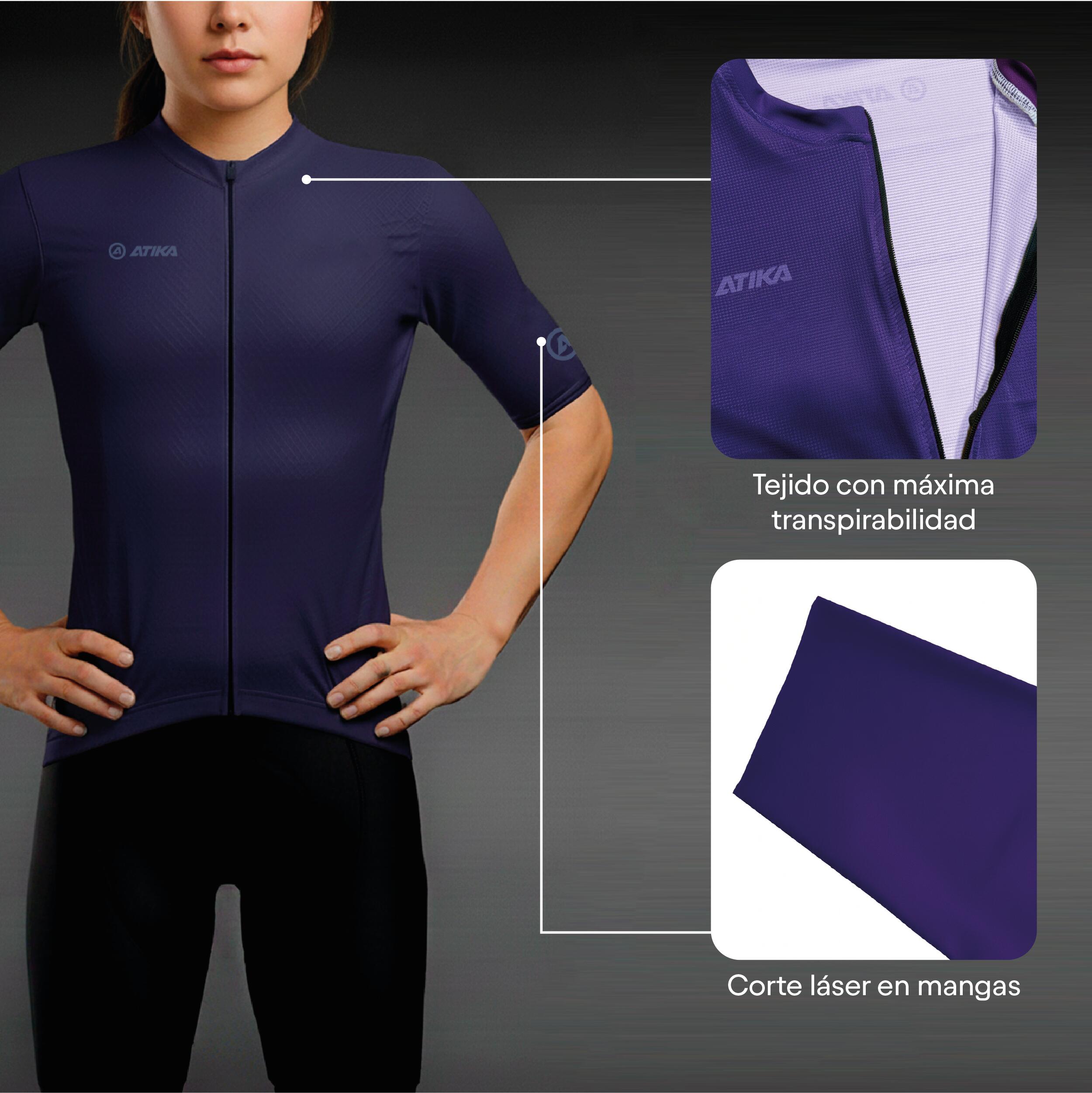 Atika Maillot Ciclismo Manga Corta Dama Modelo Core Transpirable Secado Rápido 3/6