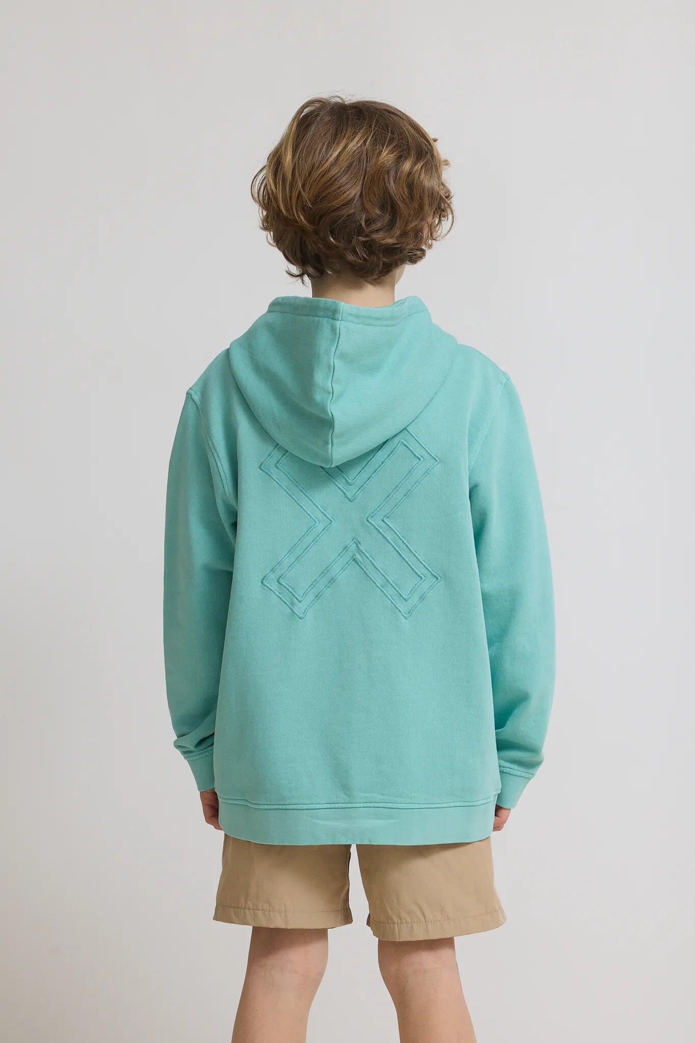 Sudadera con Capucha Full Zip Kids Blue Banana Acqua de Algodón 100% Orgánico 2/4