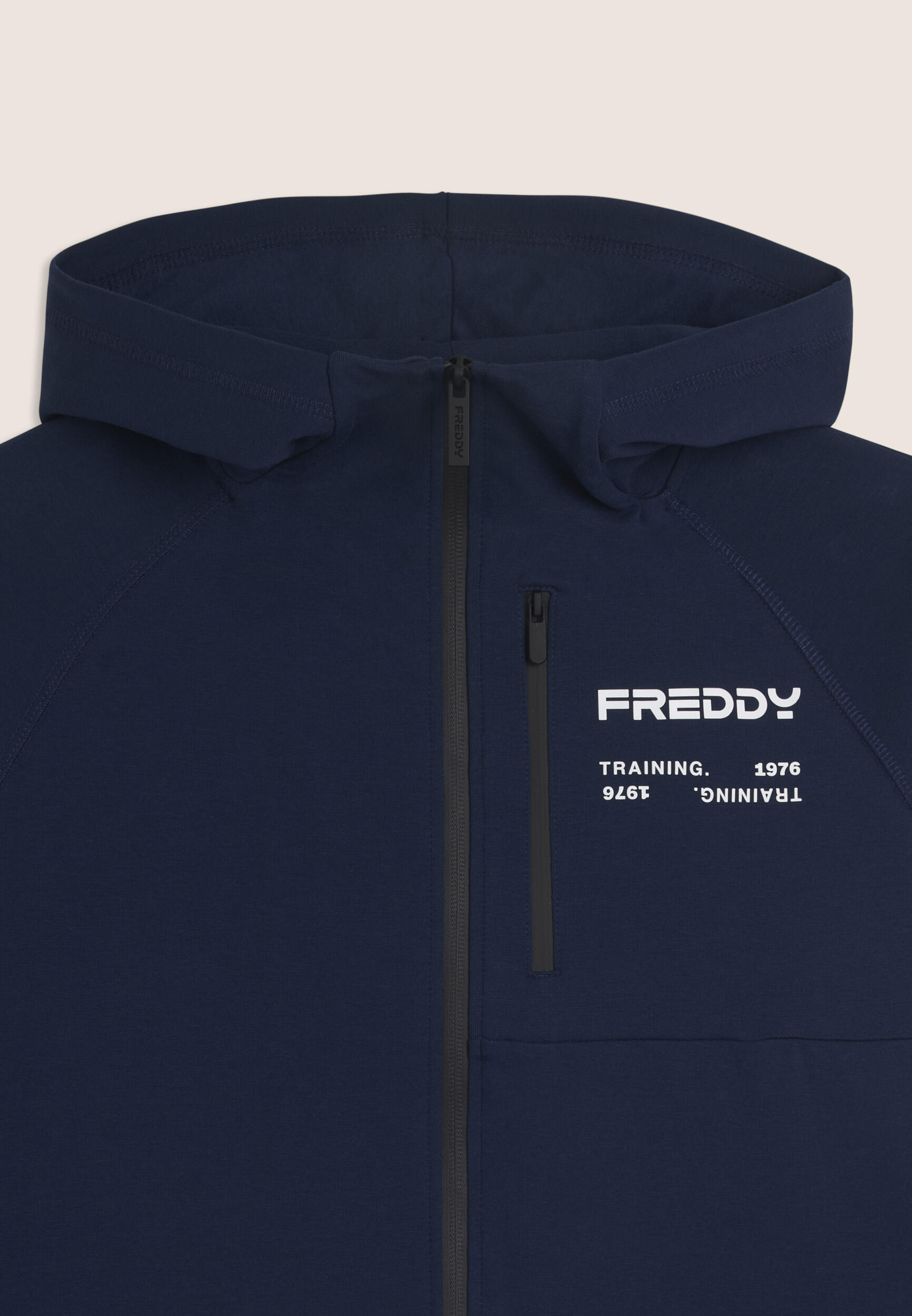 Sweat-shirt avec fermeture zippée et capuche avec logo et détails techniques 3/3