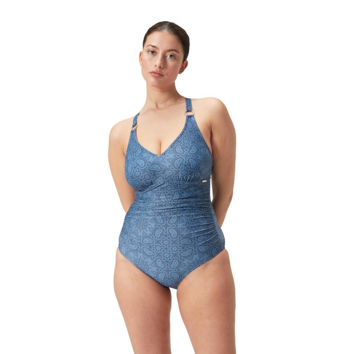 Kostium kąpielowy jednoczęściowy z dekoltem V dla kobiet Speedo Eco Print 3/7