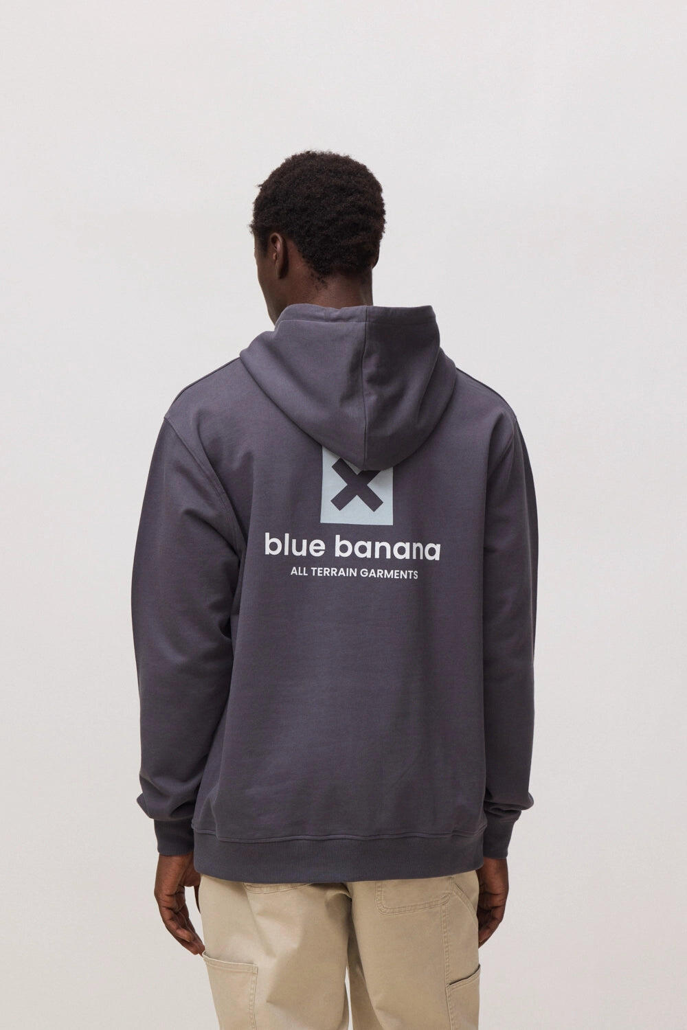Sudadera con Capucha Blue Banana Antracita de Algodón 100% Orgánico 2/7