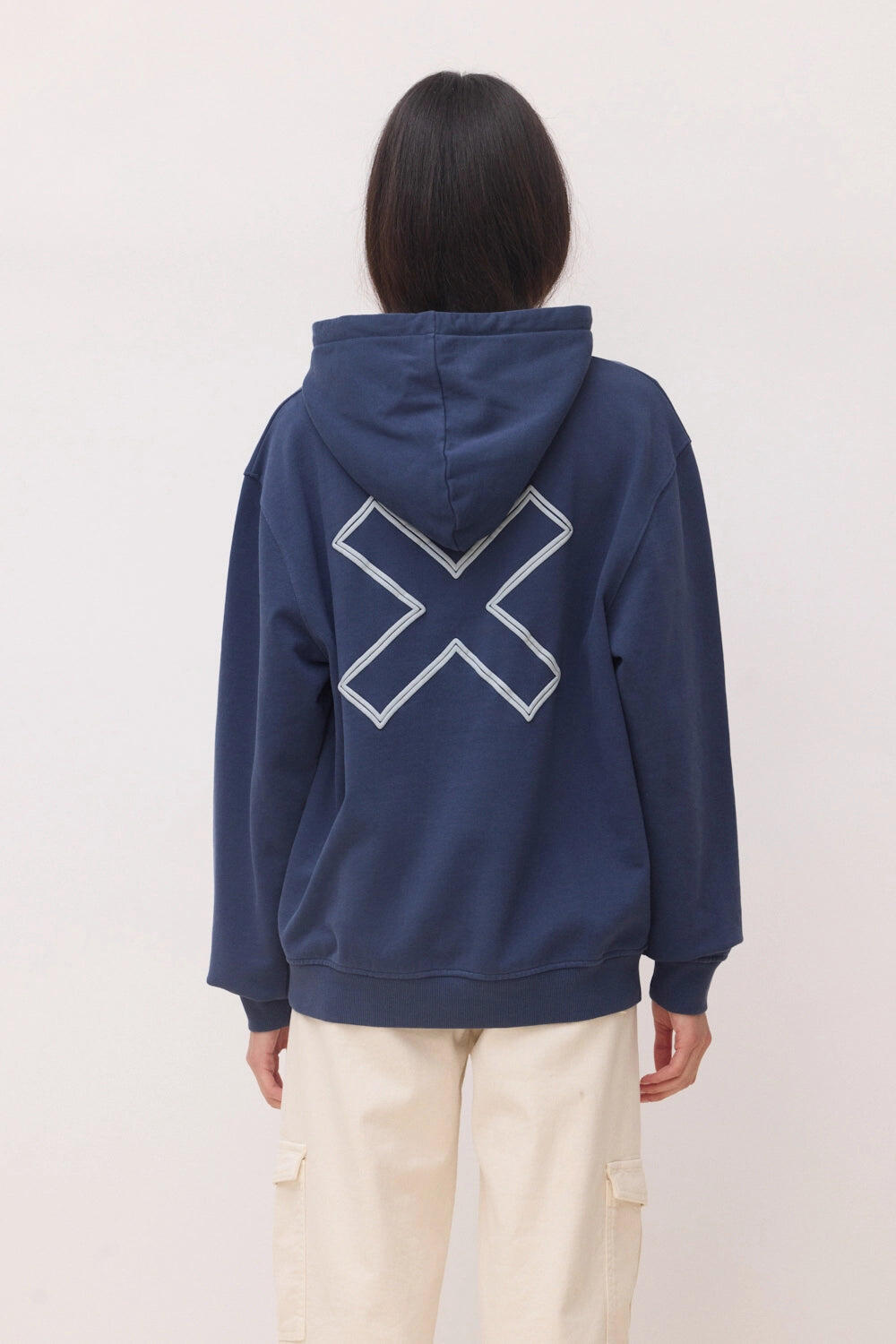 Sudadera con Capucha Blue Banana Azul Marino de Algodón 100% Orgánico 5/7