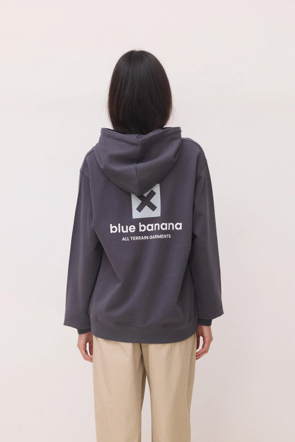 Sudadera con Capucha Blue Banana Antracita de Algodón 100% Orgánico 5/7