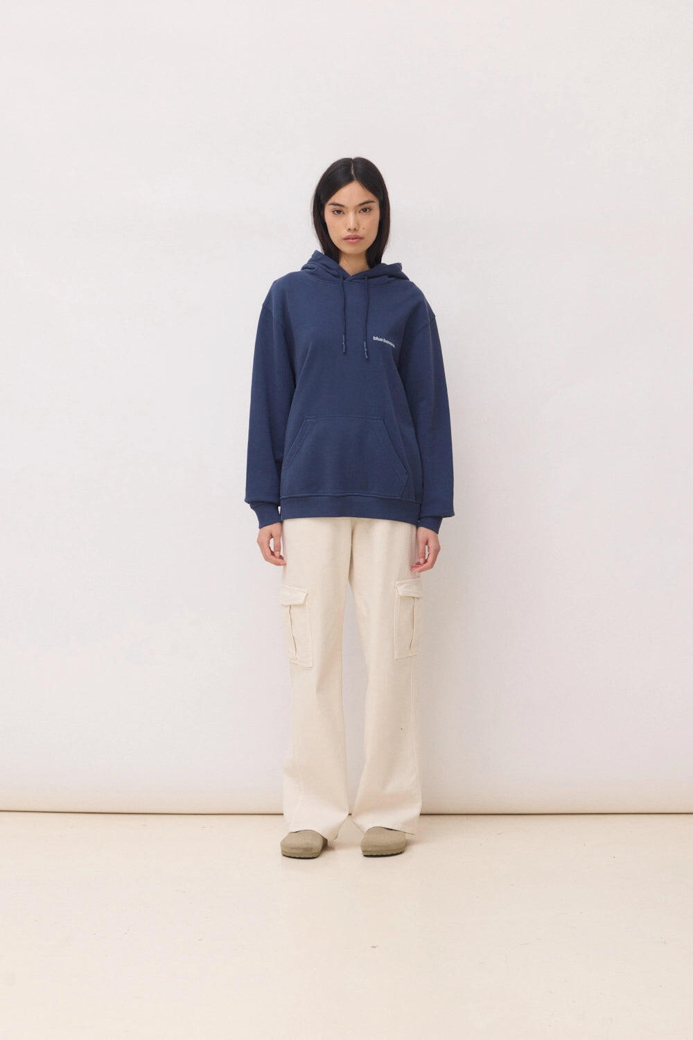 Sudadera con Capucha Blue Banana Azul Marino de Algodón 100% Orgánico 6/7