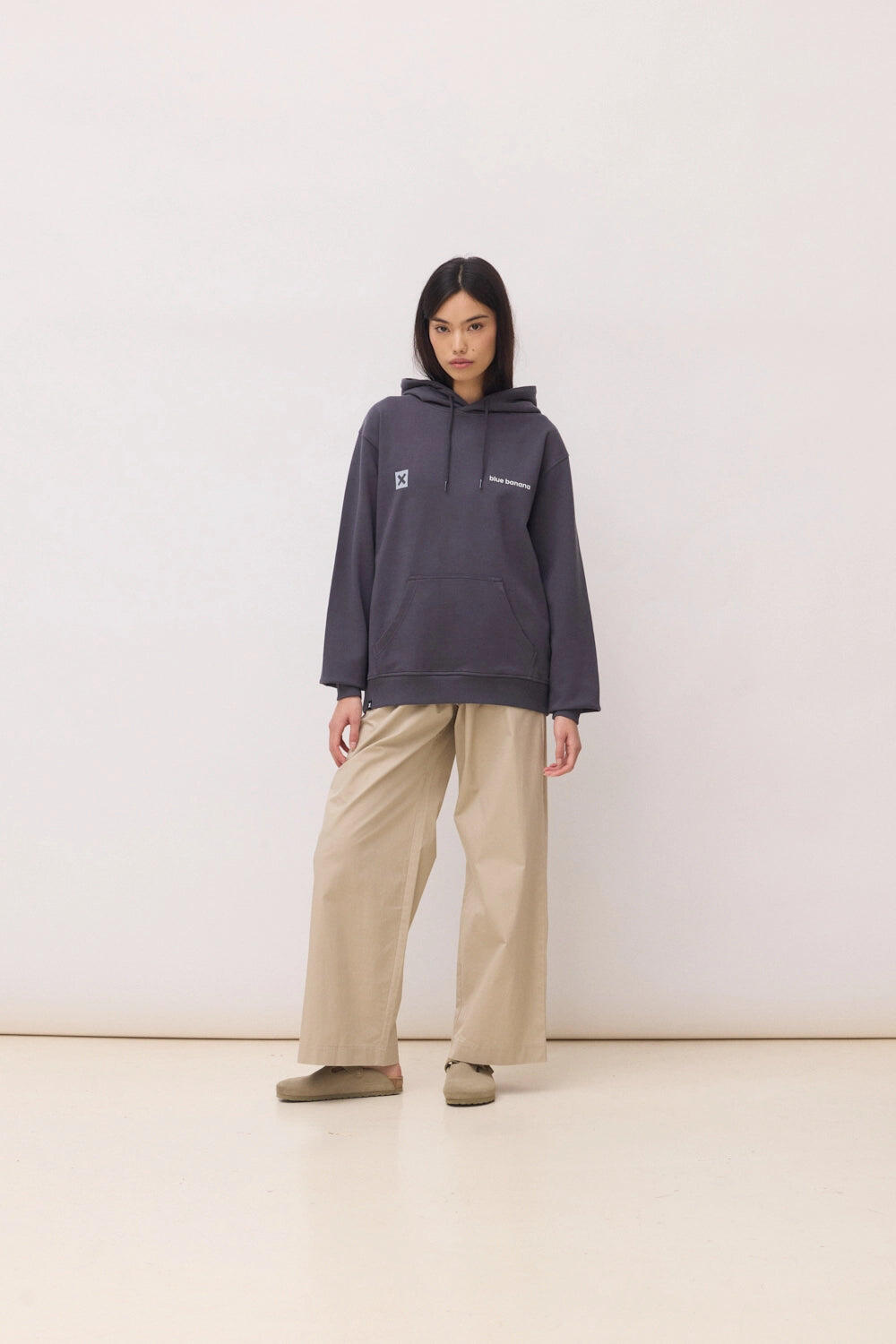 Sudadera con Capucha Blue Banana Antracita de Algodón 100% Orgánico 6/7