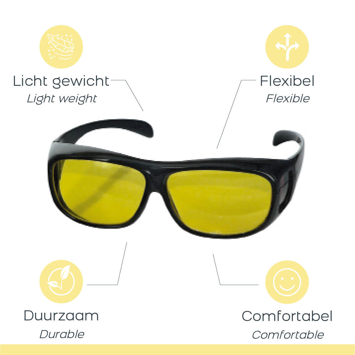 8039 Orange Donkey HD Glasses Night Vision - gelbe Gläser 4/5