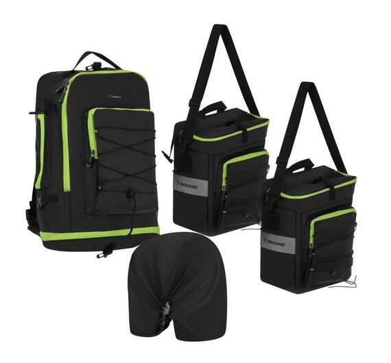 Doppelte Fahrradtasche 53 Liter mit Regenschutz 6/7