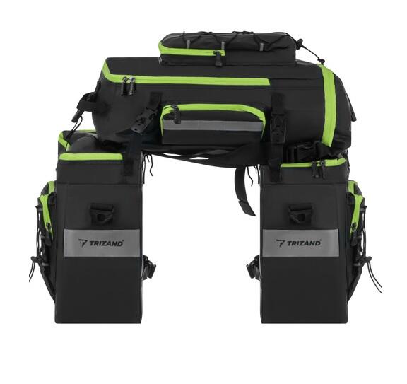 Doppelte Fahrradtasche 53 Liter mit Regenschutz 5/7
