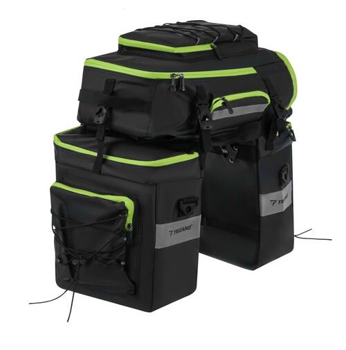Borsa da bici doppia da 53 litri con copertura antipioggia