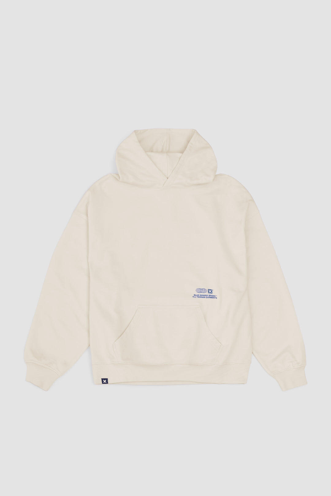 Sudadera con Capucha Blue Banana Blanco Roto de Algodón 100% Orgánico 7/7