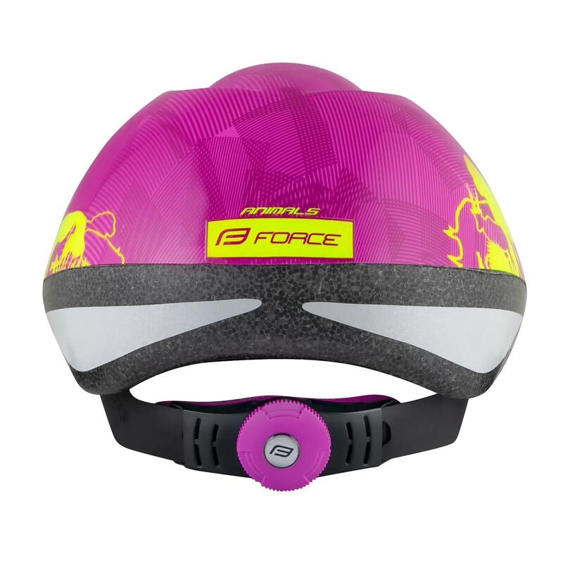 Casca Force FUN Animals Roz/Galben Fluo M